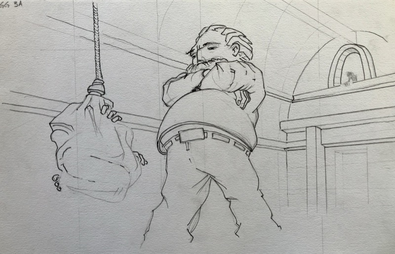 The Egg - ink drawing stage 1