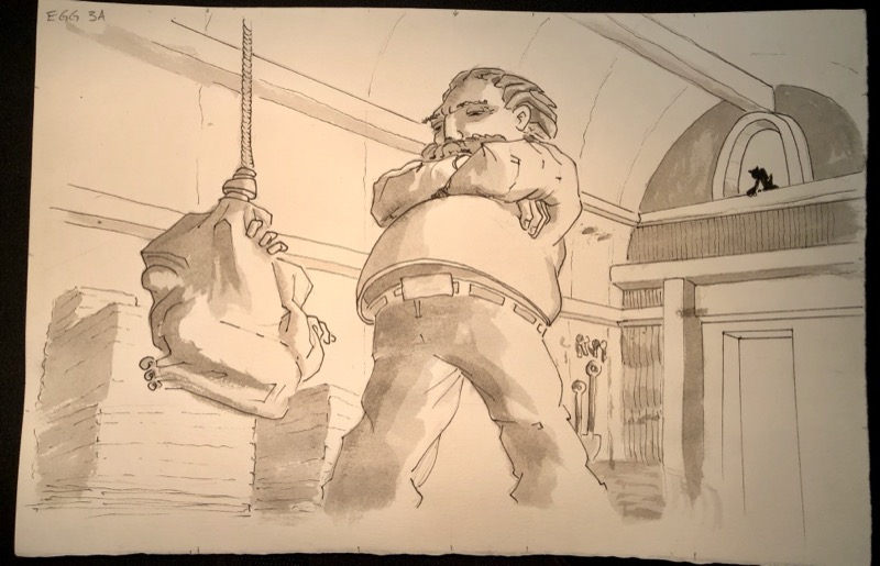 The Egg - ink drawing stage 2